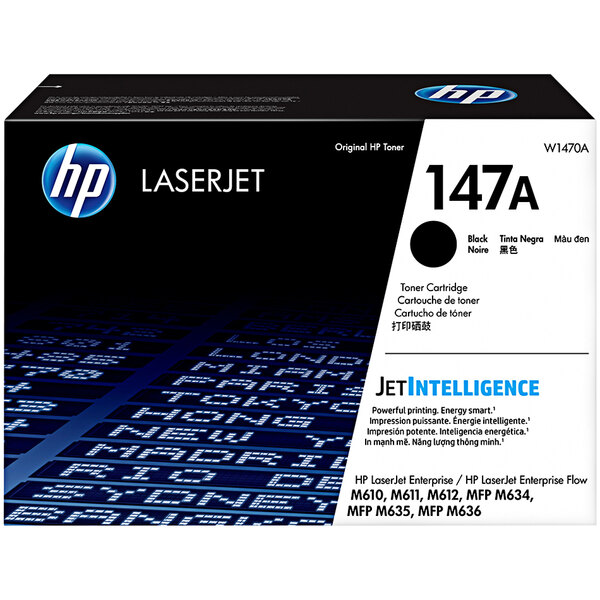 A black and white box for an HP 14A black LaserJet printer toner cartridge.
