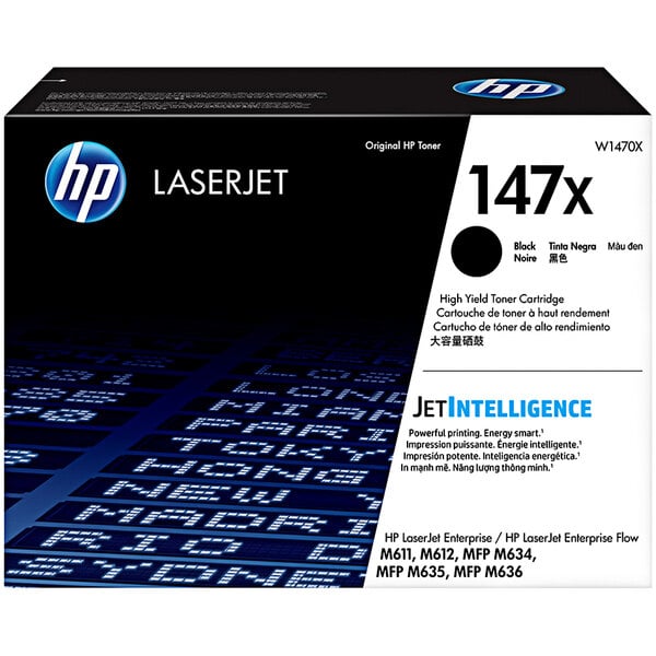 A black and white box for an HP 14X black LaserJet toner cartridge with text and numbers.