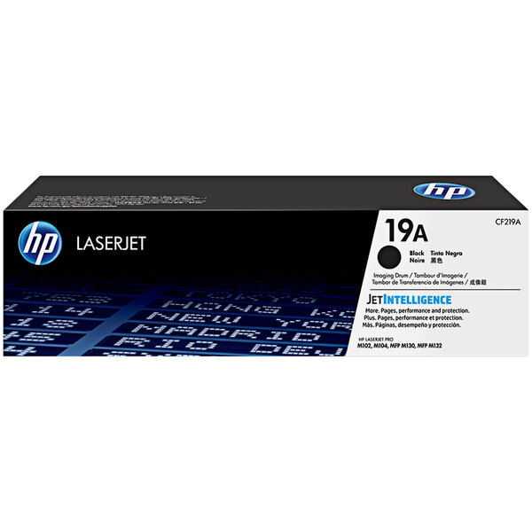 A black HP Imaging Drum box with white text.