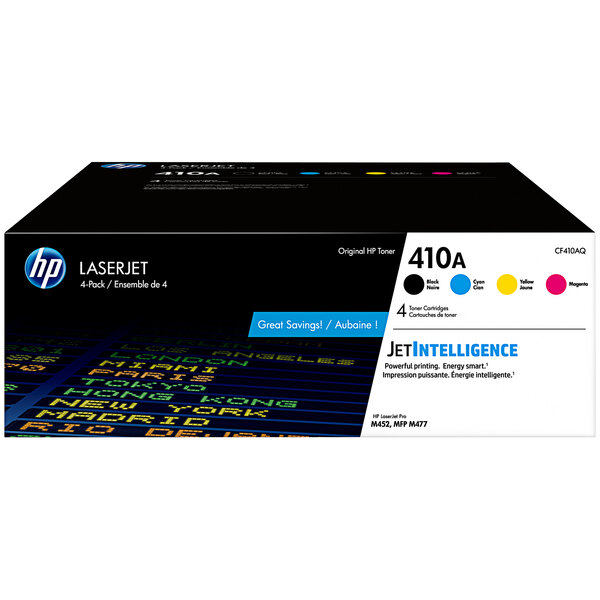 A black HP box with black, yellow, and blue text.