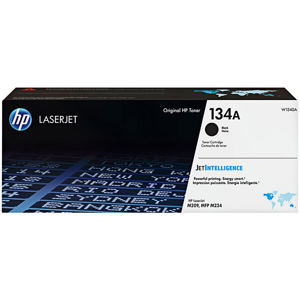 A black and white box for an HP W1340A Black LaserJet Toner Cartridge.