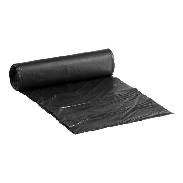 Lavex Li'l Herc 45 Gallon 1.2 Mil 40" x 46" Low-Density Medium-Duty Black Trash Bag /Can Liner - 100/Case
