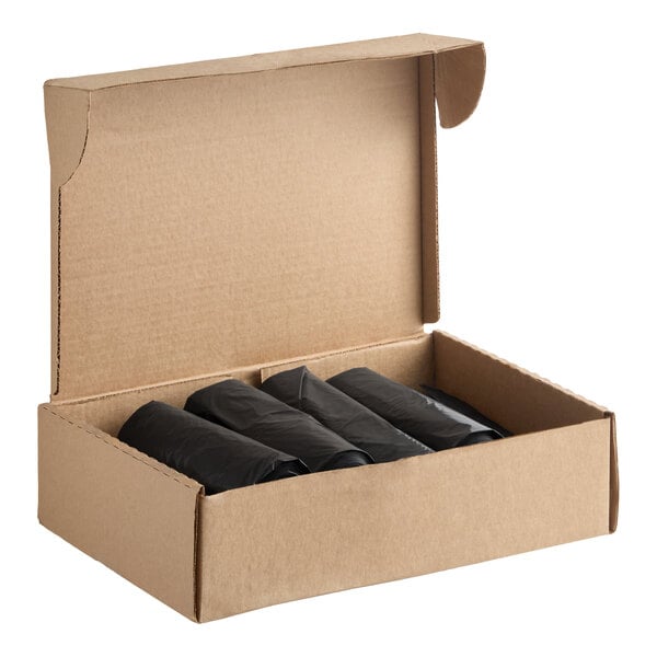 Lavex Li'l Herc 45 Gallon 1.2 Mil 40" x 46" Low-Density Medium-Duty Black Trash Bag /Can Liner - 100/Case