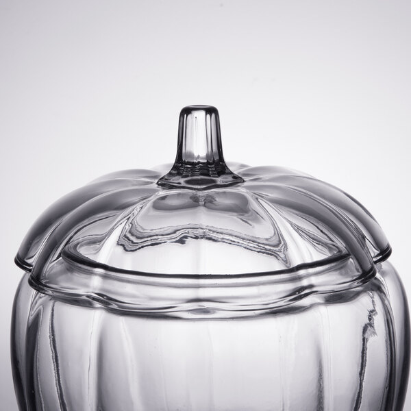 Anchor Hocking Glass Pumpkin Jar w/ Lid (2.2 Qt.)