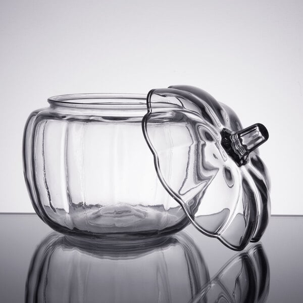 Anchor Hocking Glass Pumpkin Jar w/ Lid (2.2 Qt.)