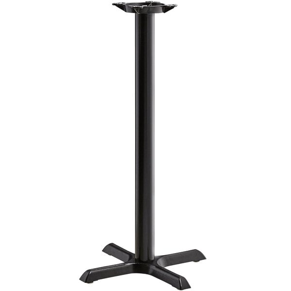 A Lancaster Table & Seating black cast iron bar height table base pole.