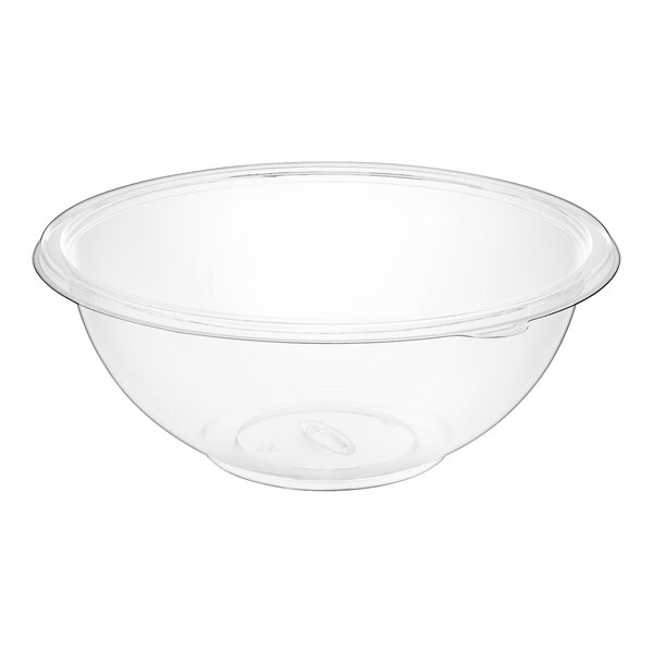 Visions 160 oz. Clear PET Plastic Round Catering / Serving Bowl - 5/Pack