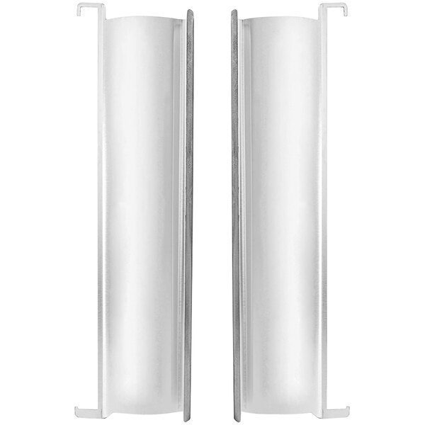 A pair of white rectangular metal doors.