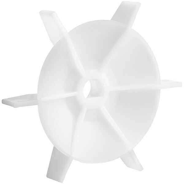 A white plastic fan for a MainStreet Equipment Galaxy Mixer.