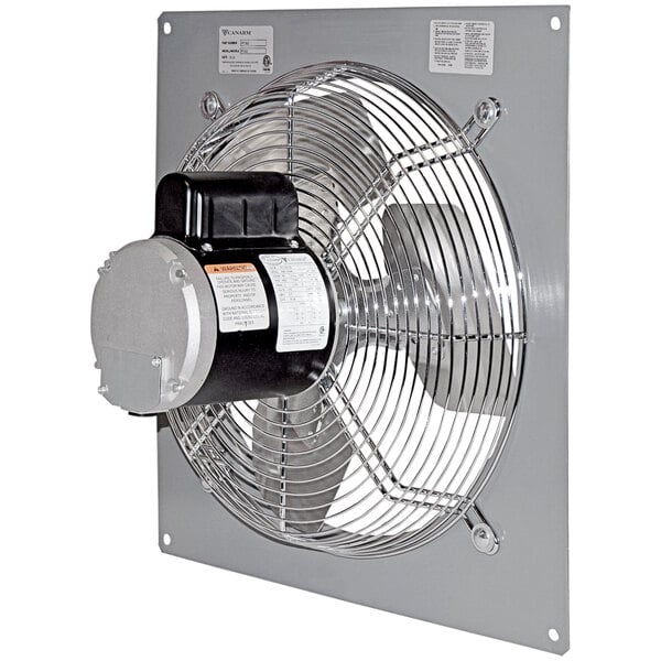 A Canarm 18" panel-mounted metal exhaust fan.