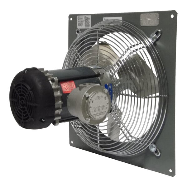 Canarm 12" 1-Speed Explosion Proof Panel-Mounted Exhaust Fan P12-4 - 1670 CFM, 1725 RPM, 115/230V, 1 Phase