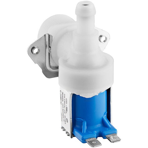 An Avantco white and blue inlet valve.
