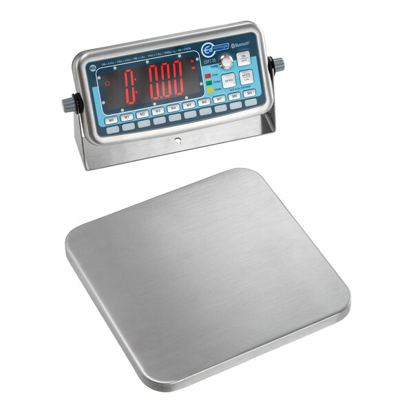 An Edlund programmable digital pizza scale with a remote display.