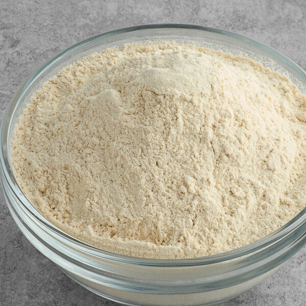 A bowl of Bob's Red Mill Vital Wheat Gluten powder.