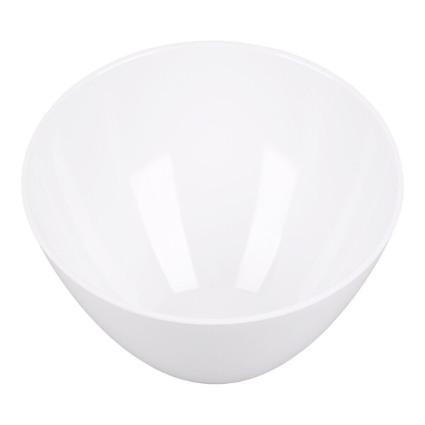 American Metalcraft Endurance 2 Qt. White Angled Round Melamine Serving Bowl