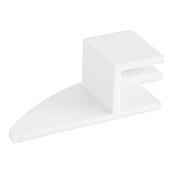 A white rectangular plastic clip.