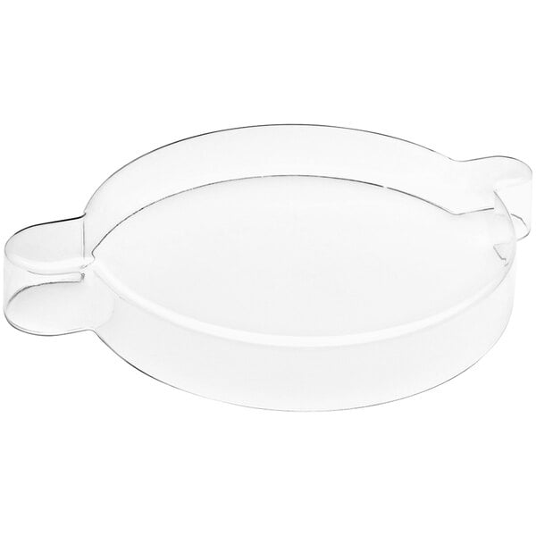 A clear plastic cover with two handles.