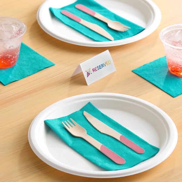Choice Teal 2-Ply Beverage / Cocktail Napkin - 1,000/Case