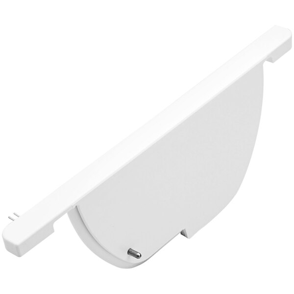 A white plastic ChocoVision Revolation 2 baffle with a screw.