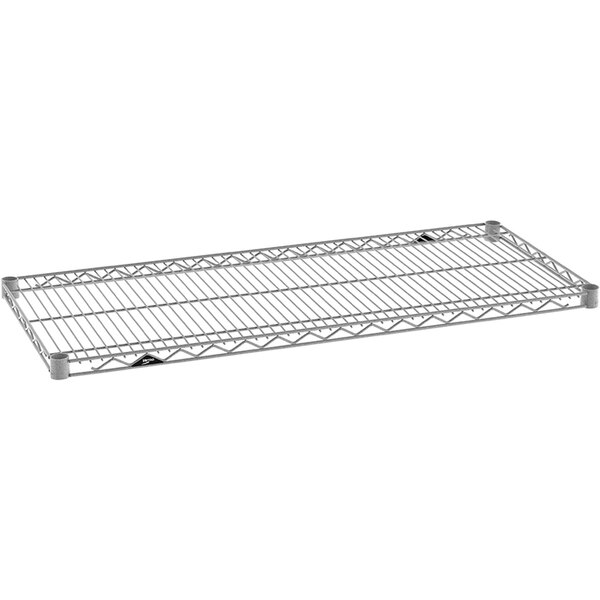 A Metro Super Erecta Metroseal 4 wire shelf with a metal wire mesh.