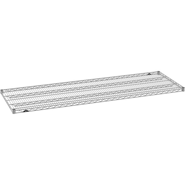 A Metro 2472NK4 Super Erecta Metroseal 4 wire shelf on a metal shelf.