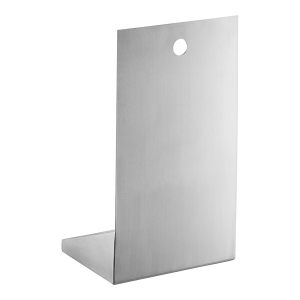A white rectangular stainless steel Regency beer drip tray with a hole for a faucet.