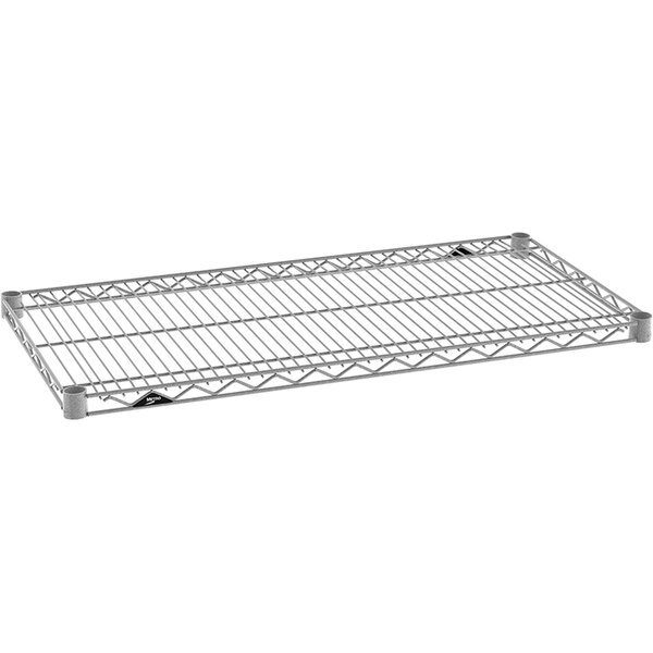 A Metro 1836NK4 Super Erecta Metroseal 4 wire shelf on a metal rack.