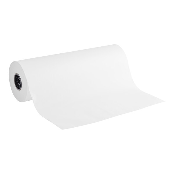 A roll of white Choice Premium wet wax paper.