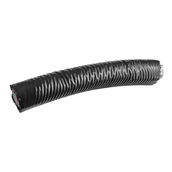A black corrugated Micro Matic tube.