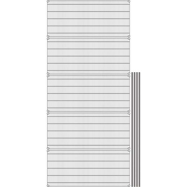 A wire mesh panel with a white background and black lines forming a grid.