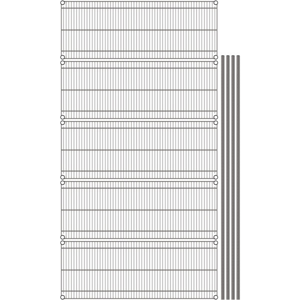 A drawing of a Metro Super Erecta wire shelving unit.