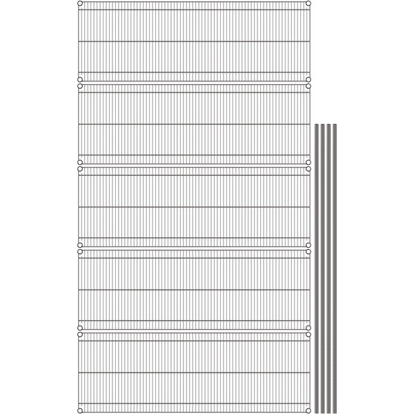 A Metro Super Erecta wire shelving unit kit with a gray background.