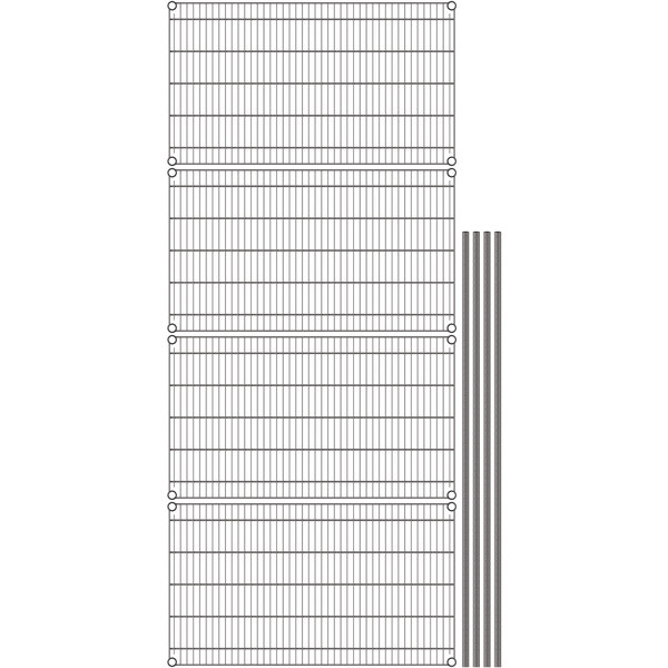 A drawing of a Metro Super Erecta wire shelving unit.