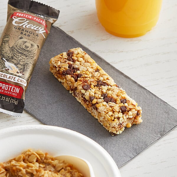 Kodiak Cakes Chocolate Chip Chewy Granola Bar 1.25 oz. - 60/Case
