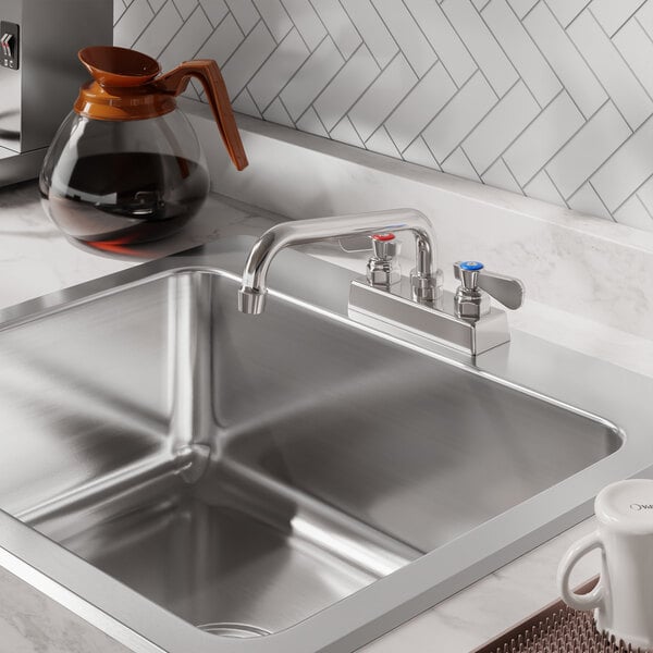 Regency Deck-Mounted Faucet with 4" Centers and 8" Swing Spout