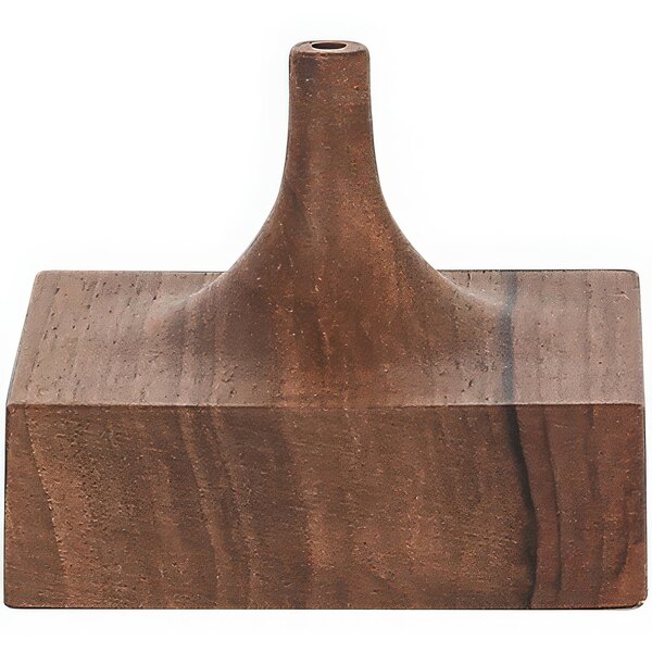 A RAK Porcelain wood square stand with a hole on a table.