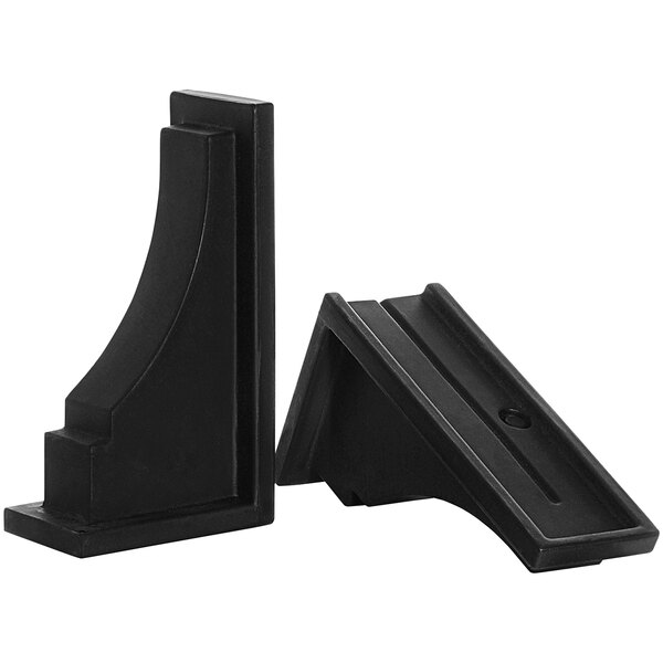 A pair of black plastic Mayne Fairfield corbels.