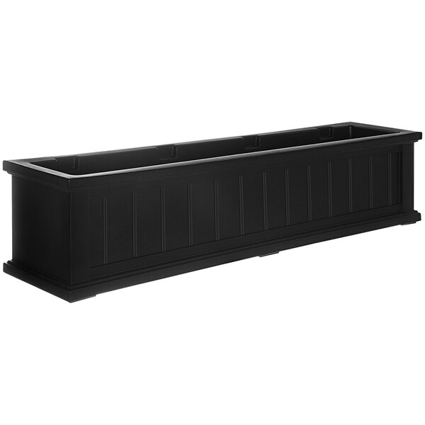 A black rectangular Mayne Cape Cod window box.