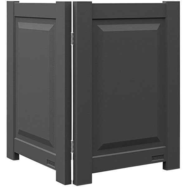 A graphite grey rectangular privacy panel.