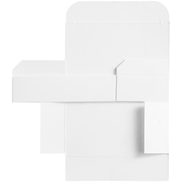 A white rectangular candy box with an open compartment.