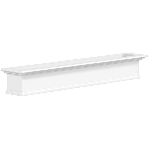 A white rectangular planter box.