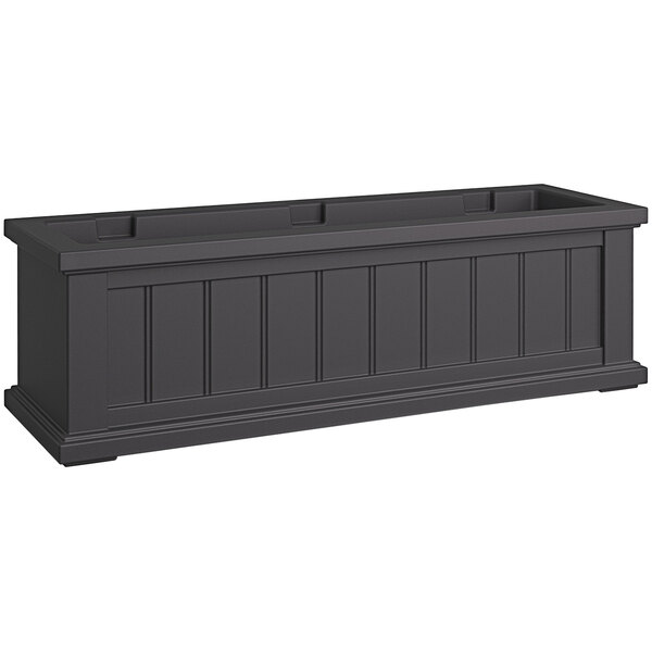 A graphite grey rectangular planter box.