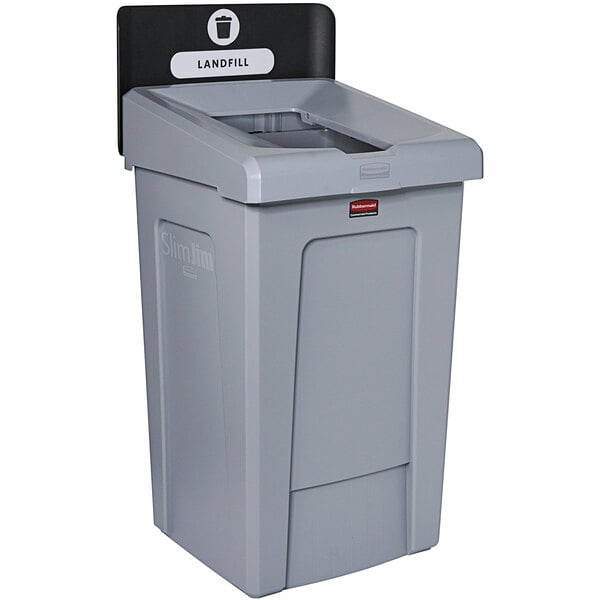 Rubbermaid - SLIM JIM Recycling Station 4-Stream  Landfill/Paper/Plastic/Cans Bin/Can/Kit/Station, 23 Gal - 38583167 - MSC  Industrial Supply