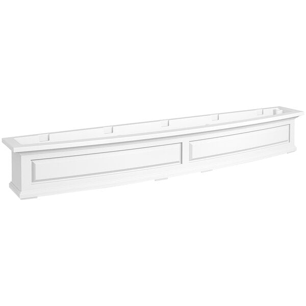 A white rectangular Mayne window box.