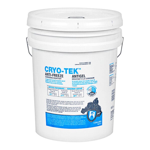 A white bucket of Hercules by Oatey Cryo-Tek Original Antifreeze with blue text.
