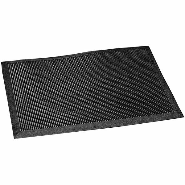 A black rectangular mat with a black border.