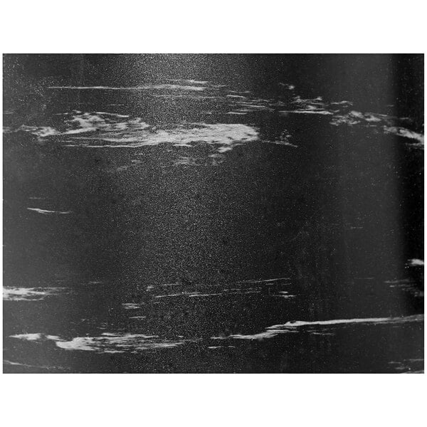 A black vinyl anti-fatigue mat with a marble pattern.