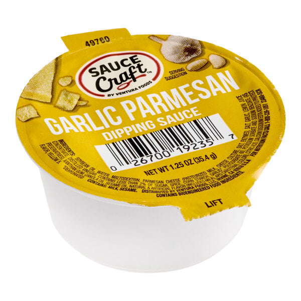 Sauce Craft Garlic Parmesan Sauce Cup 1.25 oz. - 96/Case