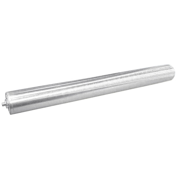 A silver cylindrical Lavex steel roller.