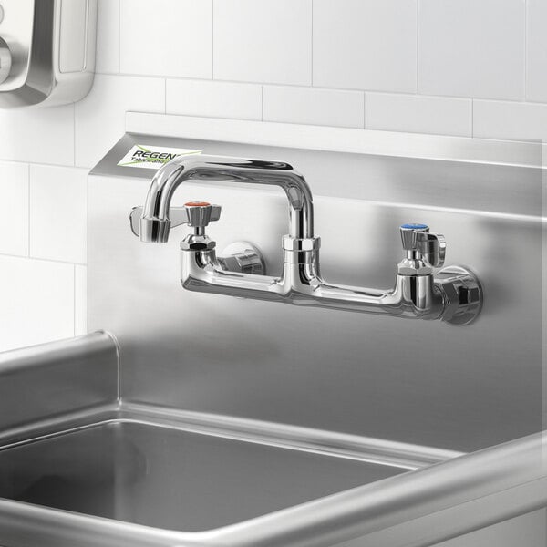 Regency Wall Mount Faucet with 8" Centers and 6" Swing Spout